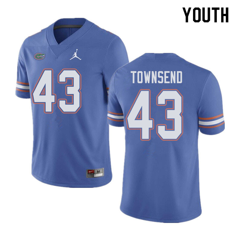 Jordan Brand Youth #43 Tommy Townsend Florida Gators College Football Jerseys Sale-Blue